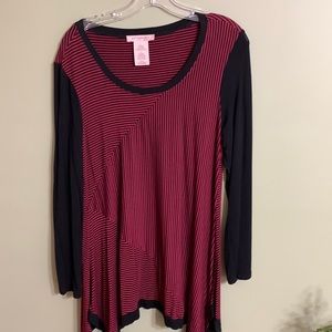Striped Round Neck Philosophy Tunic